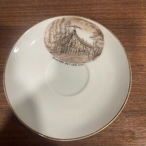 Vintage Saucer with Salt Lake City Design
